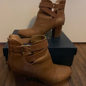 Camel heeled Cole Haan booties